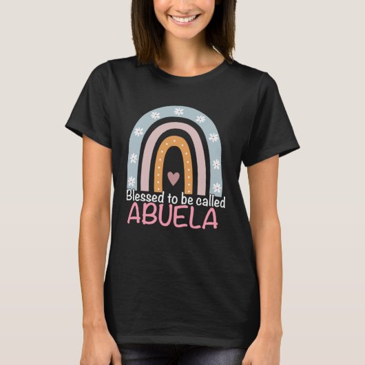 Mothers Day Blessed To Be Called Abuela Rainbow Ab T-shirt (Voorkant)