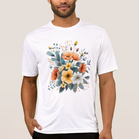 Mother's Day Boho Flowers Clipart-619830 T-shirt (Voorkant)