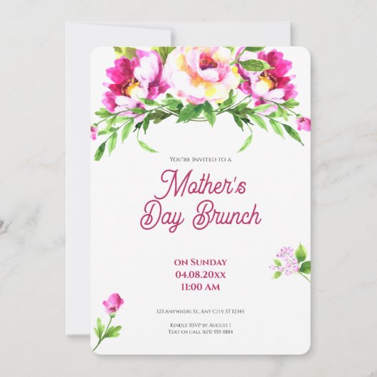 Mothers day brunch invitation (Devant)