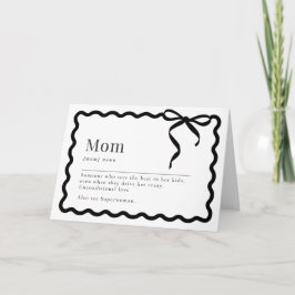 Mother's Day Card; Mom "Noun" Kaart