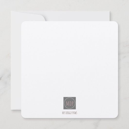 Mothers Day Chien Maman Carte Beagle personnalisée (Dos)