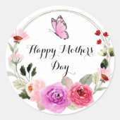 Mothers day Circle sticker (Devant)