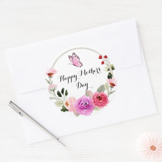 Mothers day Circle sticker (Enveloppe)