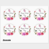 Mothers day Circle sticker (Feuille)