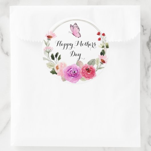 Mothers day Circle sticker (Sac)