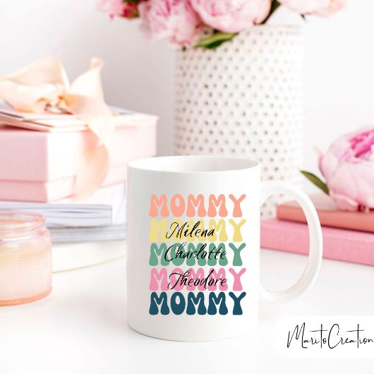 Mother's day coffee mug, personalized children's koffiemok
