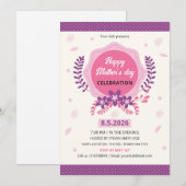 Mothers Day Event Invitation Flyer Template (Devant / Derrière)