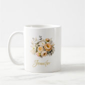 Mother's Day Floral Mug Personalized Gift (Gauche)