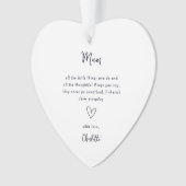 Mother's Day Heart Keepsake Ornament (devant)