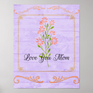 Mother's Day Love You Mom Poster 