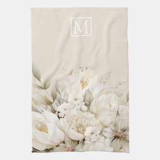 Mother's Day monogram floral custom Theedoek