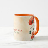 Mother's Day Mug Text "MOM" "Since 1972" (Devant droit)