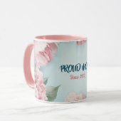 Mother's Day Mug Text "MOM" "Since 1972" (Devant gauche)