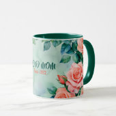 Mother's Day Mug Text "MOM" "Since 1972" Mok (Voorkant rechts)