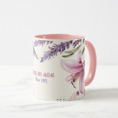 Mother's Day Mug Text "MOM" "Since 1972" Mok (Voorkant rechts)