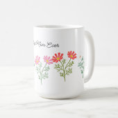 Mother's Day Mug with Floral Bouquet Design and Cu (Devant droit)
