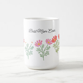Mother's Day Mug with Floral Bouquet Design and Cu Koffiemok
