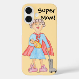 Mother's Day Super Mom iPhone 16 Hoesje