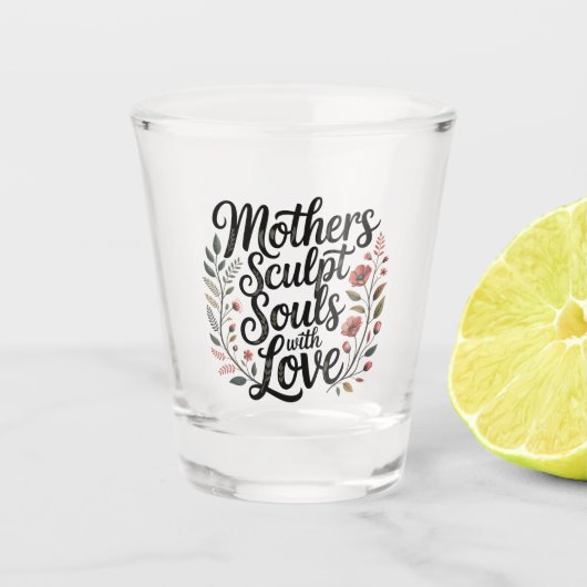 Mothers Sculpt Souls With Love Shot Glas (Voorkant)