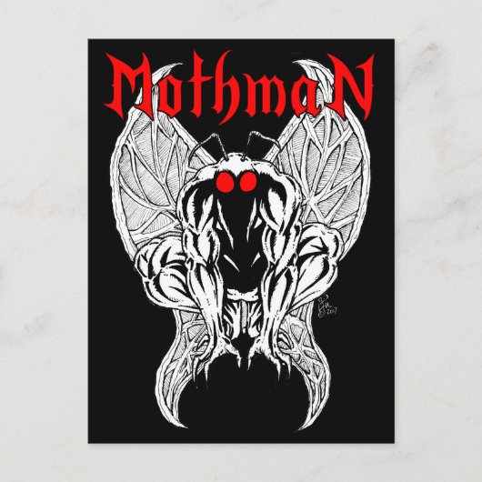 Mothman Briefkaart (Voorkant)