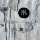 Mothman Cryptid Creature Ronde Button 5,7 Cm (In situ)