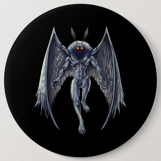 Mothman Cryptid Creature Ronde Button 6,0 Cm (Voorkant)