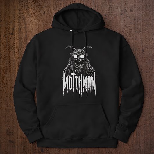 Mothman Cryptid Horror Gothic Paranormal Creature Hoodie