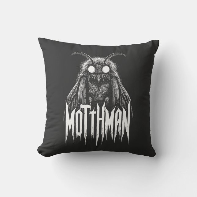 Mothman Cryptid Horror Gothic Paranormal Creature  Kussen (Voorkant)