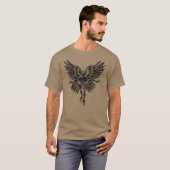 Mothman Cryptid Ringer Tee Shirt (Voorkant volledig)