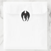 Mothman Cryptid Ronde Sticker (Tas)