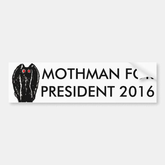 Mothman For President 2016 Sticker (Voorkant)