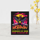 Mothman Fun Cryptid Harbinger Part Man Part Moth Kaart (Gele Bloem)