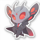 Mothman in een Suit-Sticker Sticker (Voorkant)