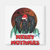 Mothman kerst, vrolijke mothmas man xmas san magneet (Voorkant)