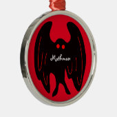 Mothman Kerstmis Metalen Ornament (Rechts)
