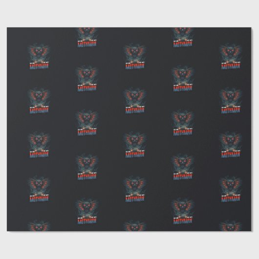 Mothman Night Sky met autolichten Cadeaupapier (Vlak)