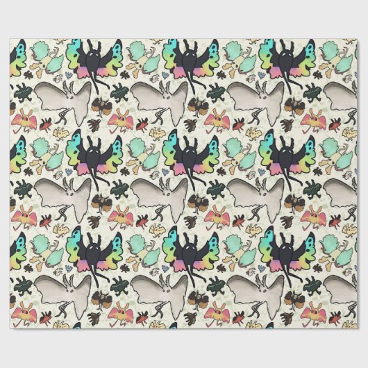 Mothman Pattern Cadeaupapier (Vlak)