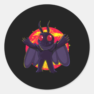 Mothman Schattige Cryptid Creatures Point Pleasant Ronde Sticker