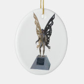 Mothman Statue van Point Pleasant West Virginia Keramisch Ornament (Rechts)