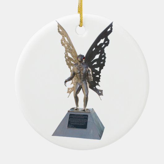 Mothman Statue van Point Pleasant West Virginia Keramisch Ornament (Achterkant)
