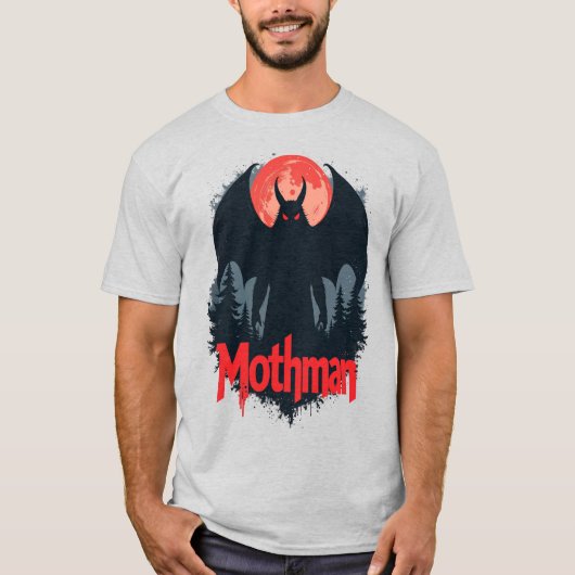Mothman T-shirt – West Virginia Cryptid Legend T-s (Voorkant)