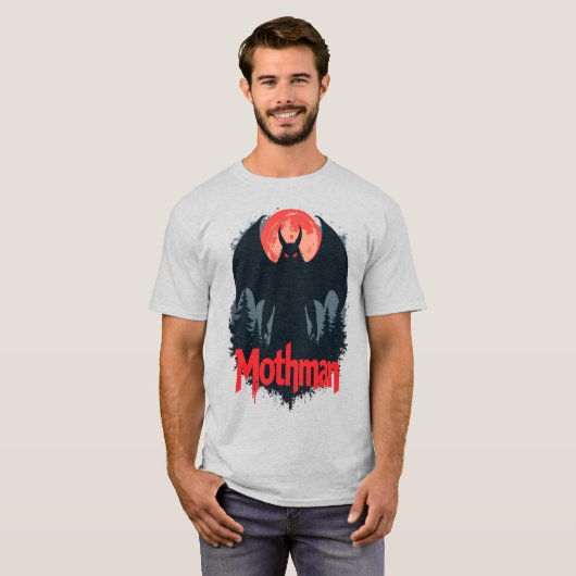 Mothman T-shirt – West Virginia Cryptid Legend T-s (Voorkant volledig)