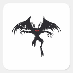 MOTHMAN VIERKANTE STICKER