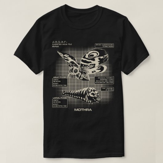 MOTHRA Kaiju Files T-shirt (Design voorkant)