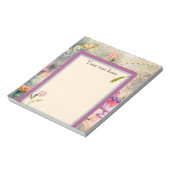 Moths and Pansies Personalized Romantic Notitieblok (Gedraaid)