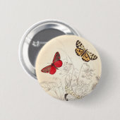 Moths en Butterflies Ronde Button 5,7 Cm (Voorkant /achterkant)