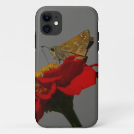 Moths en Red Zinnia iPhone 11 Hoesje