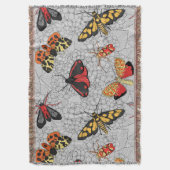 Moths on hydrangea deken (Voorkant Verticaal)