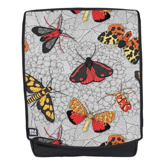 Moths on hydrangea rugtassen (Voorkant)