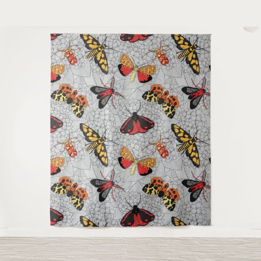 Moths on hydrangea wandkleed (Voorkant)